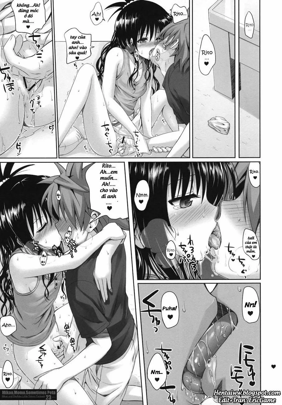 HentaiVN.net - Ảnh 22 - MIKAN,MOMO,SOMETIMES PETA (To Love-Ru Darkness) - Chap 1