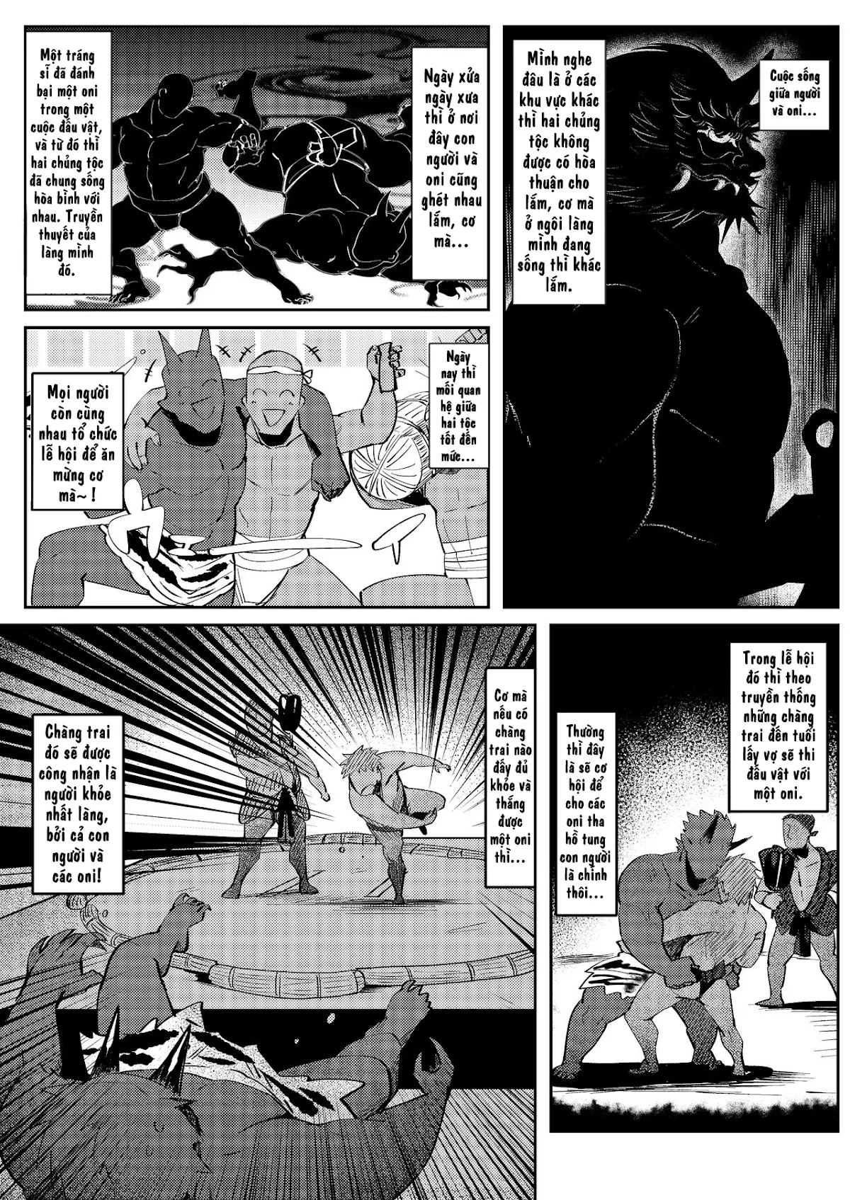 HentaiVN.net - Ảnh 5 - Oni to Wakamomo [Nữ Oni và cậu nhóc đào] - Chap 1