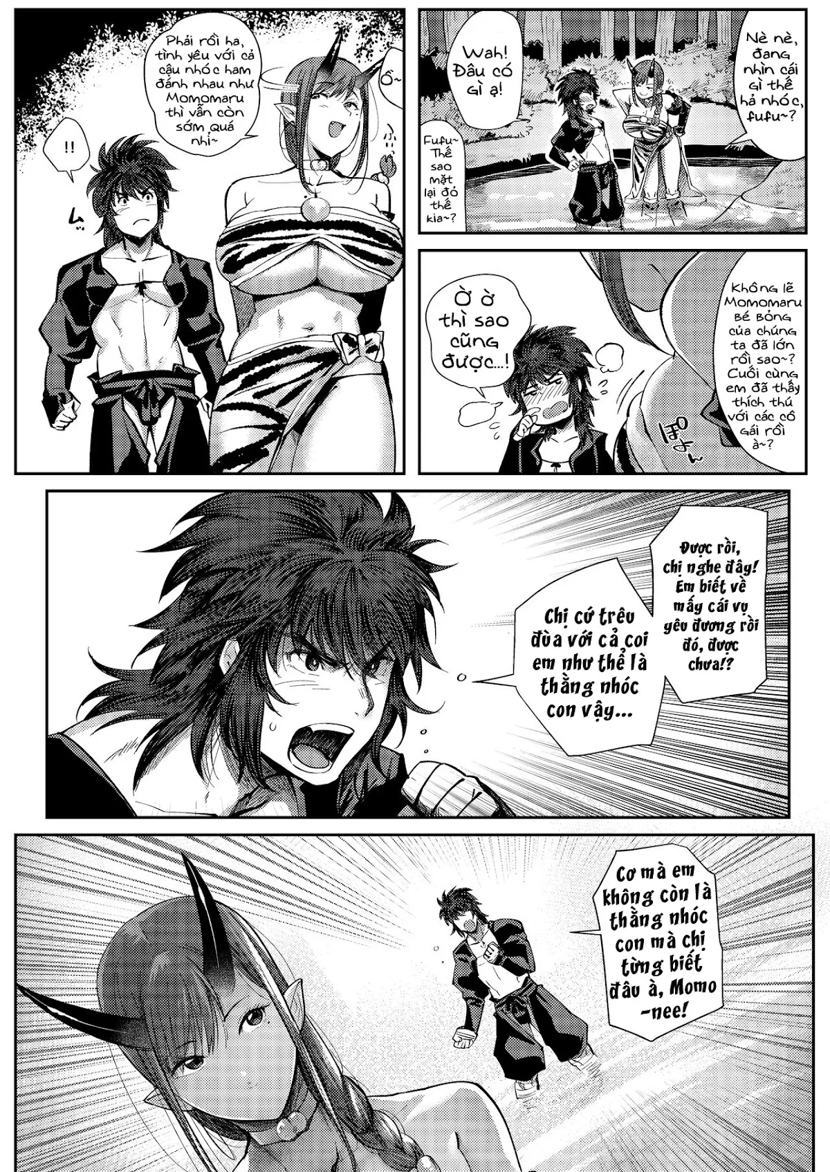 HentaiVN.net - Ảnh 7 - Oni to Wakamomo [Nữ Oni và cậu nhóc đào] - Chap 1