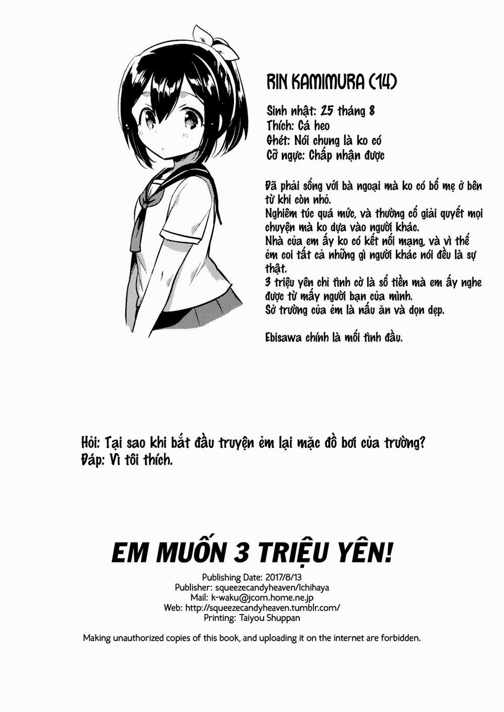 HentaiVN.net - Ảnh 28 - Em Muốn 3 Triệu Yên! [300 Manen Hoshii!; I want 3 Million Yen!; 300万円ほしい!] - Chap 1