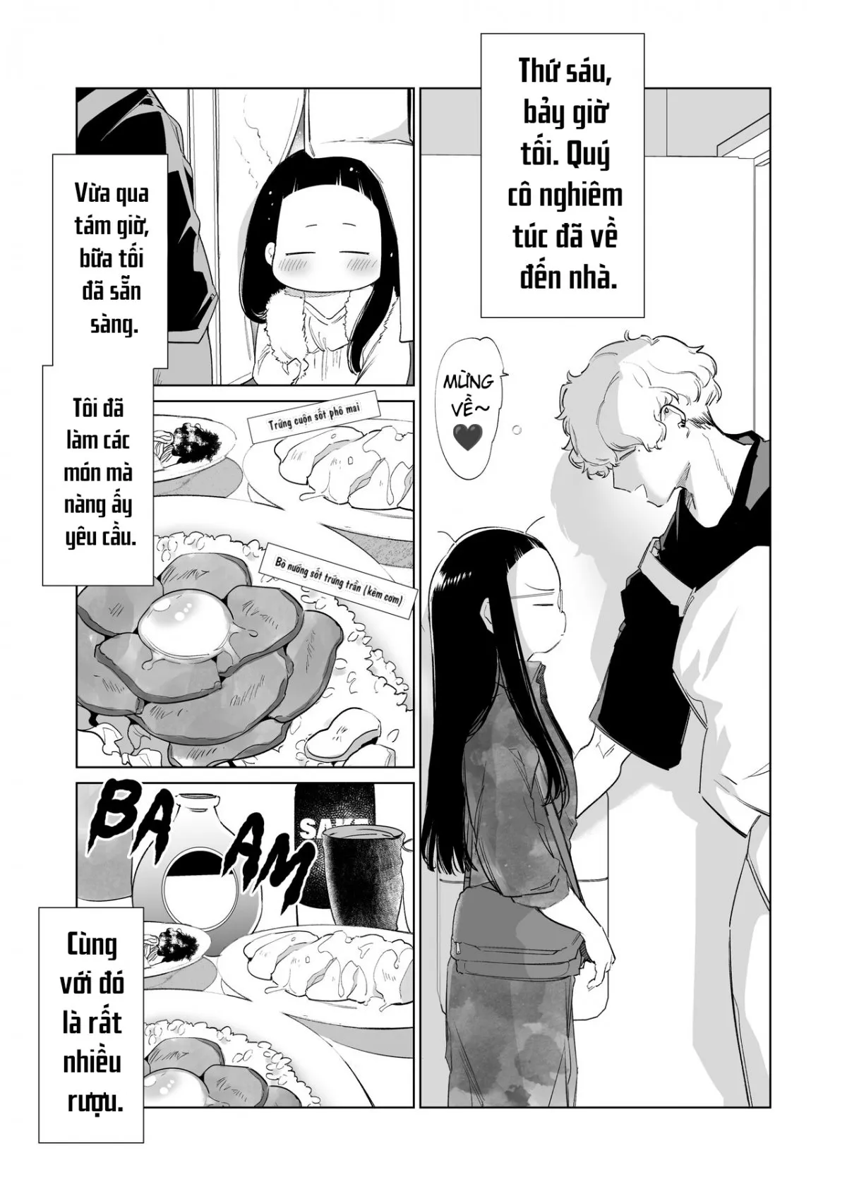 HentaiVN.net - Ảnh 3 - Nàng nghiêm túc và chàng thảnh thơi 1:30 sáng - Chap 1