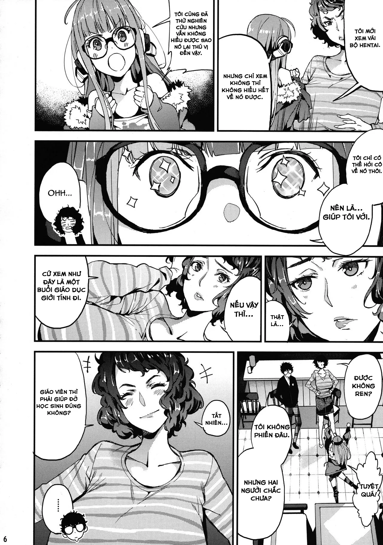 HentaiVN.net - Ảnh 6 - Kawakami Sensei to Futaba no Himitsu Kojin Jugyou (Persona 5) - Chap 1