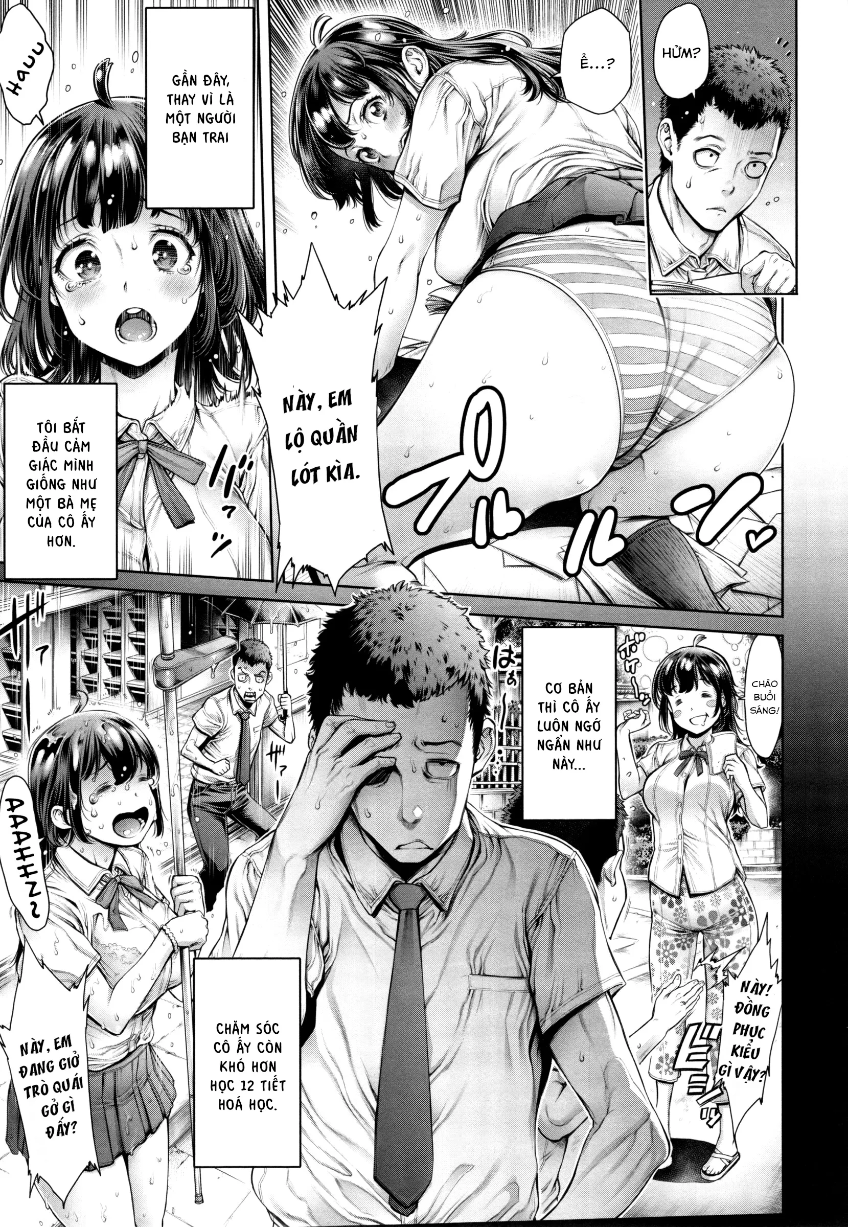 HentaiVN.net - Ảnh 4 - Con vượn này! [Dojikko na Kanojo,ドジっ娘な彼女] - Chap 1