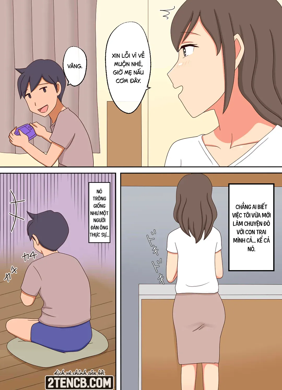 HentaiVN.net - Ảnh 14 - Sau khi xem sex mẹ con, cô ấy cũng muốn làm với con trai - Chap 1