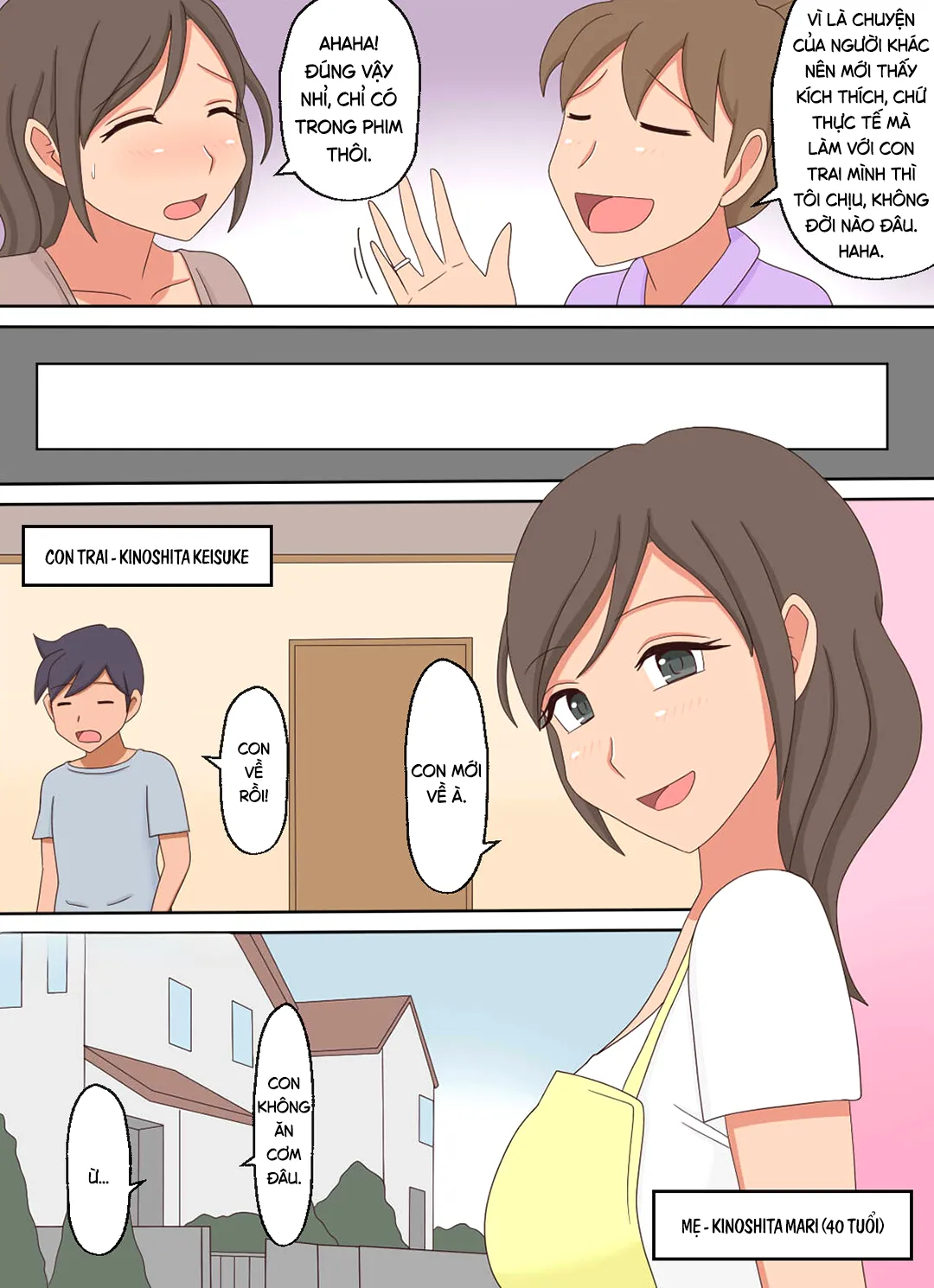 HentaiVN.net - Ảnh 3 - Sau khi xem sex mẹ con, cô ấy cũng muốn làm với con trai - Chap 1