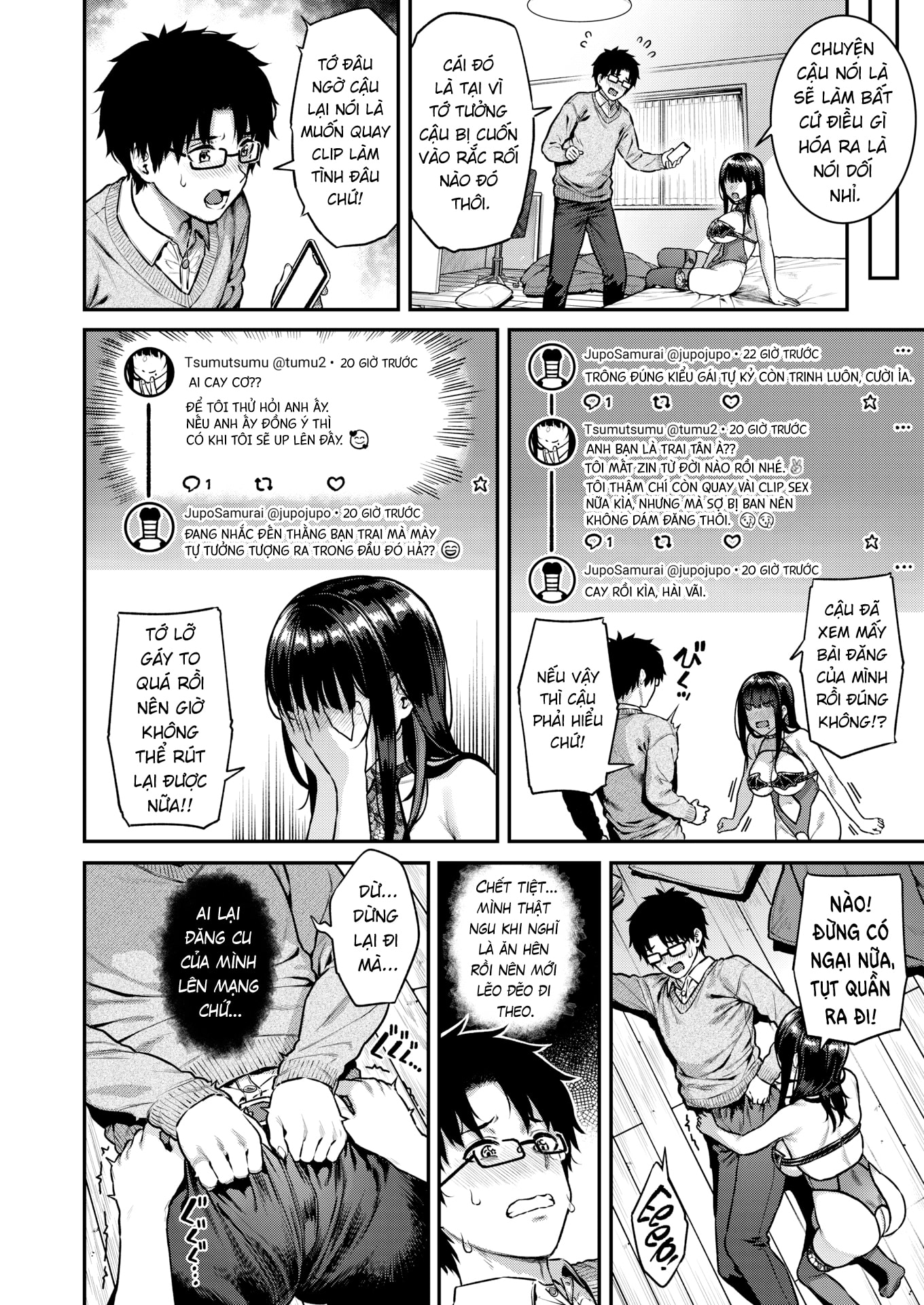 HentaiVN.net - Ảnh 5 - The Girl With a Secret Account is a Show-Off - Chap 1