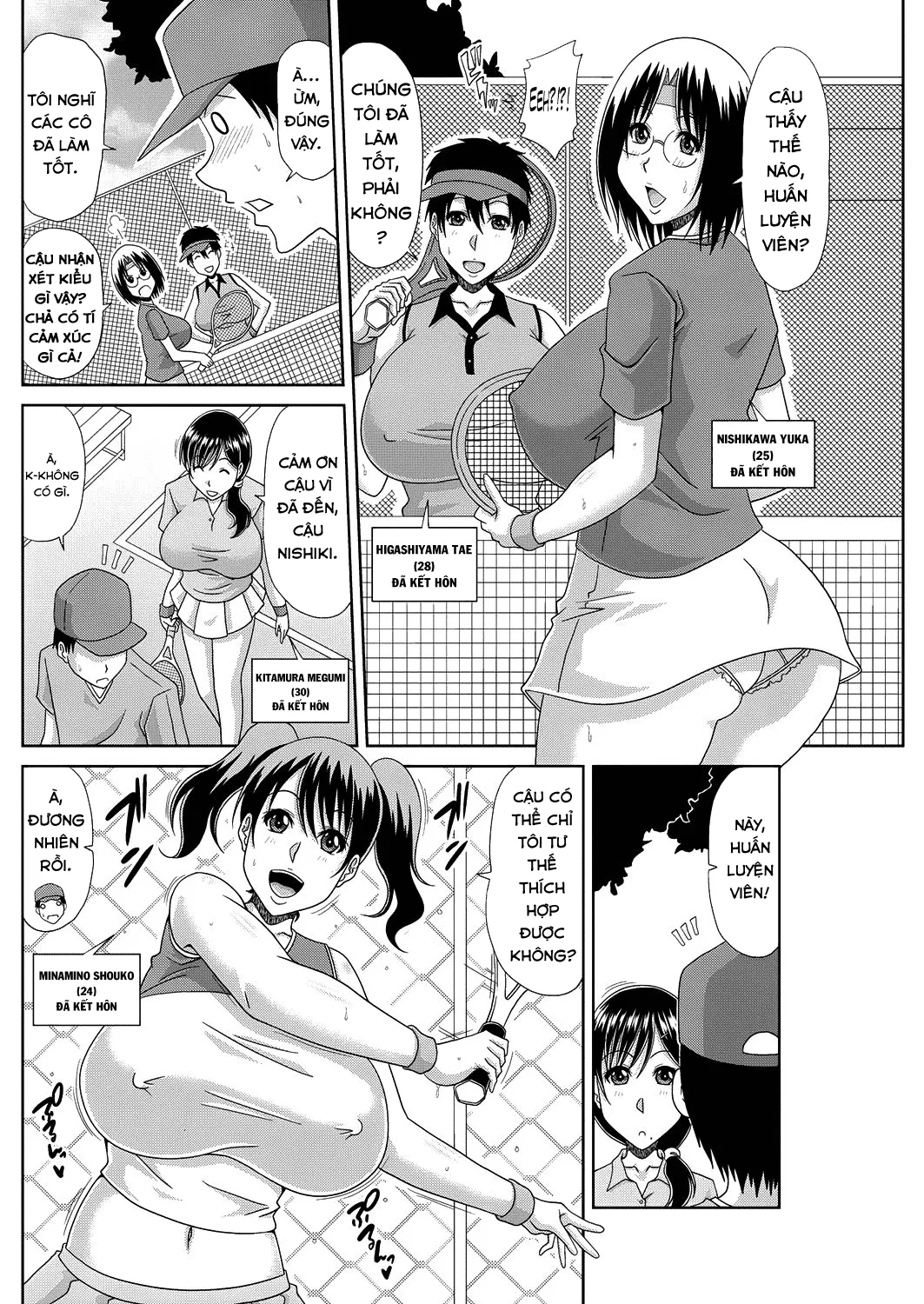 HentaiVN.net - Ảnh 6 - Tai nạn khi làm huấn luyện viên tennis [墜嫁OPテニス, Ochiru Yome OP Tennis] - Chap 1
