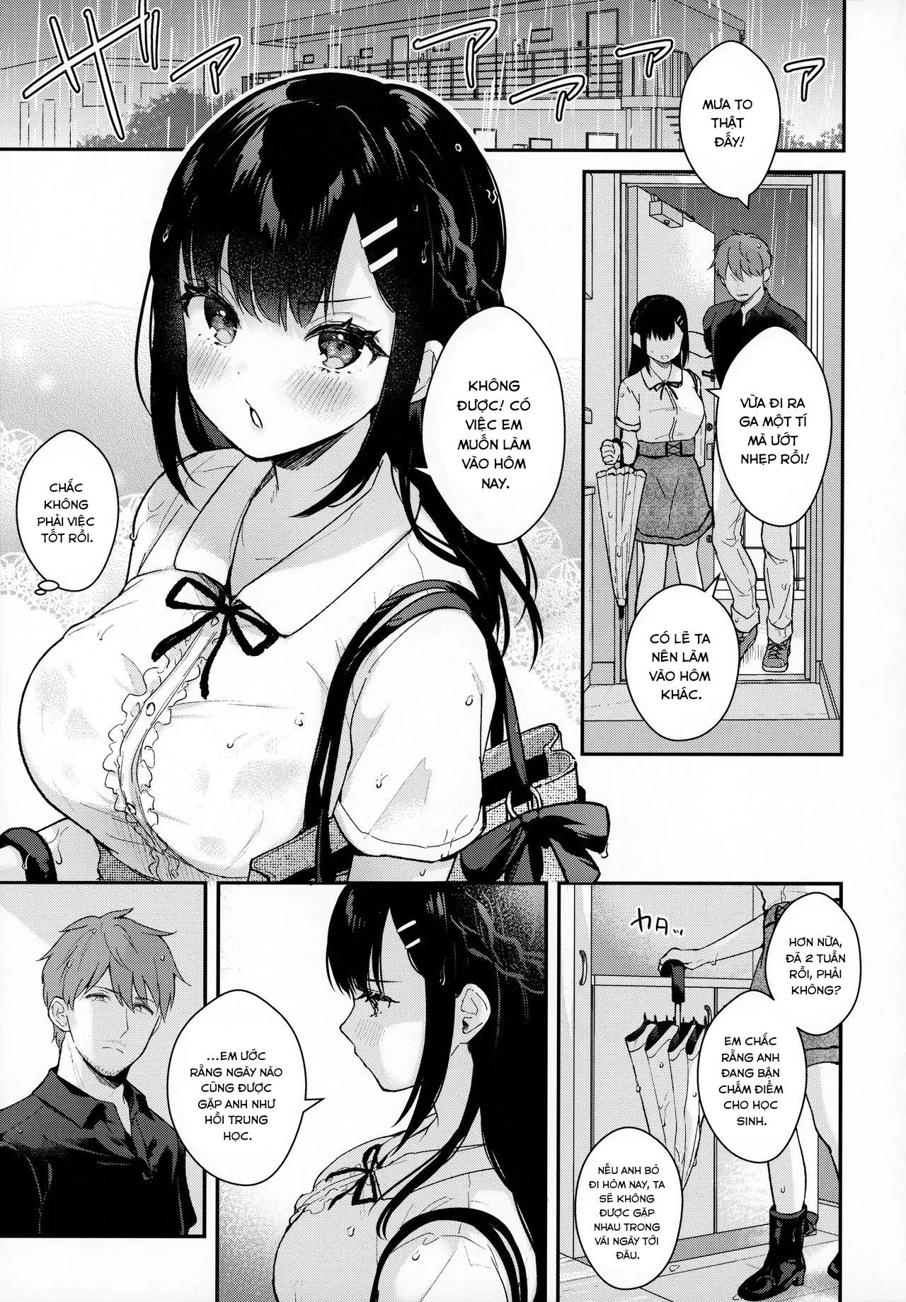 HentaiVN.net - Ảnh 5 - Tsuyu, Natsufuku, Apart nite - Chap 1