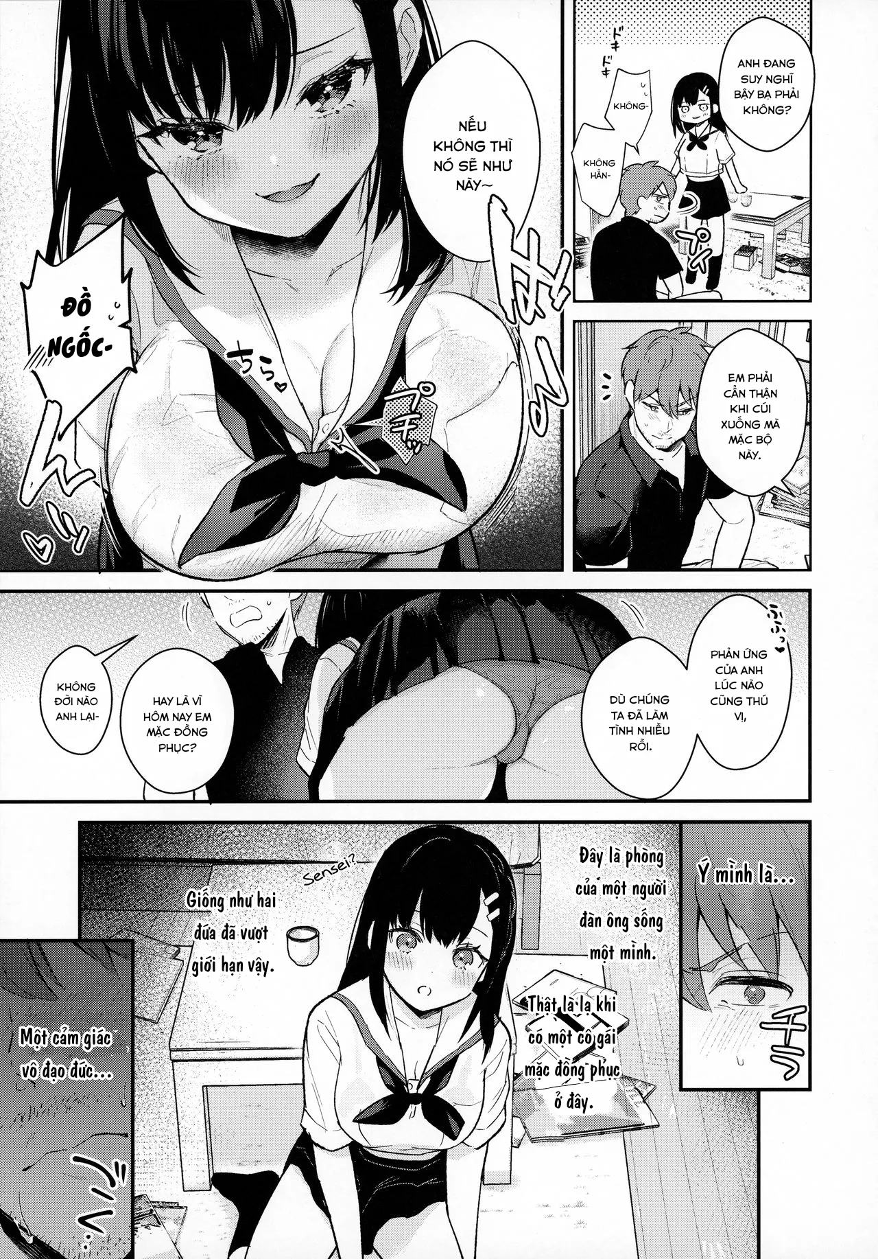 HentaiVN.net - Ảnh 9 - Tsuyu, Natsufuku, Apart nite - Chap 1
