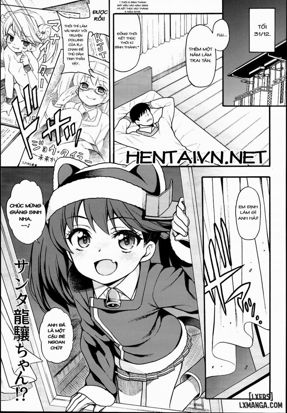 HentaiVN.net - Ảnh 4 - Anh chàng may mắn trong đêm giáng sinh [Ryuujou-chan ga Yattekita] - Chap 1