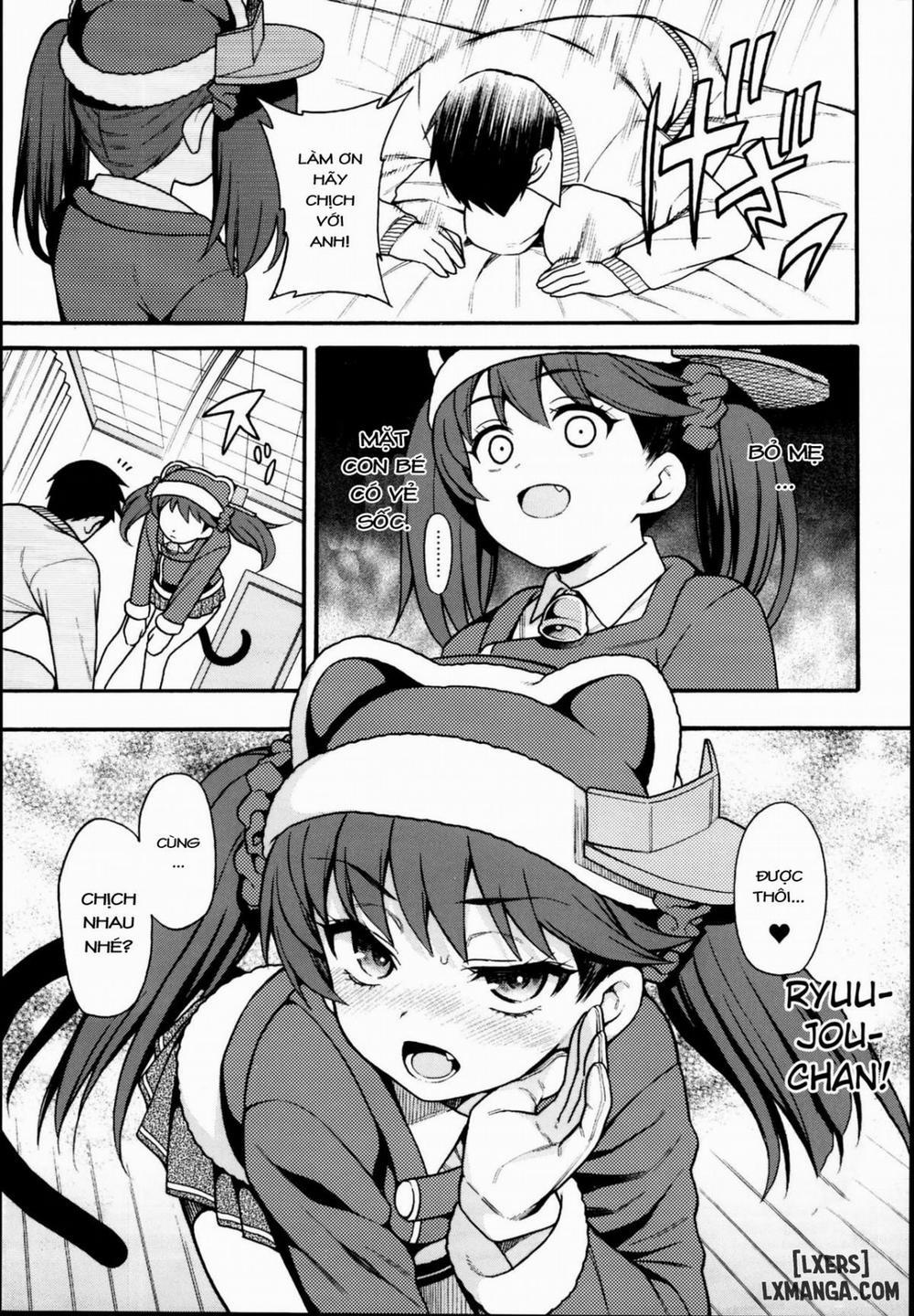 HentaiVN.net - Ảnh 6 - Anh chàng may mắn trong đêm giáng sinh [Ryuujou-chan ga Yattekita] - Chap 1