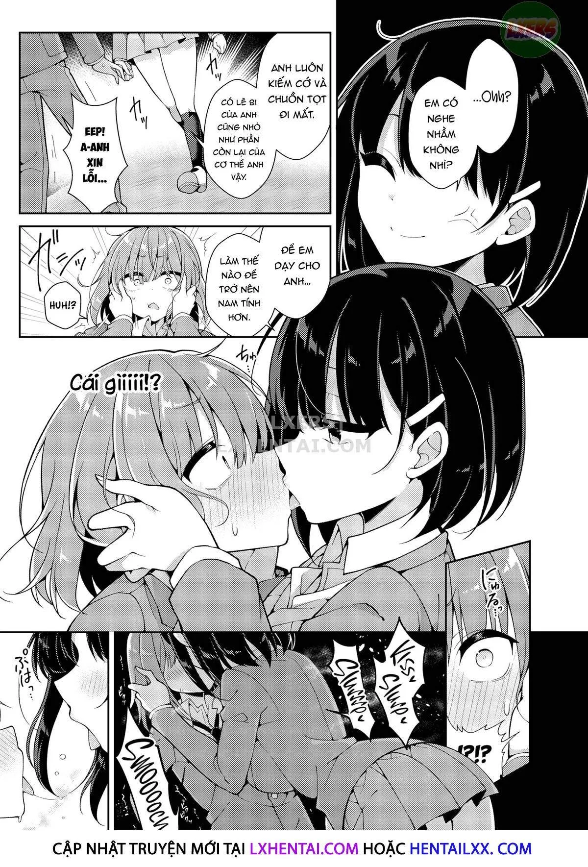 HentaiVN.net - Ảnh 8 - Huge Kouhai X Tiny Senpai - Chap 1