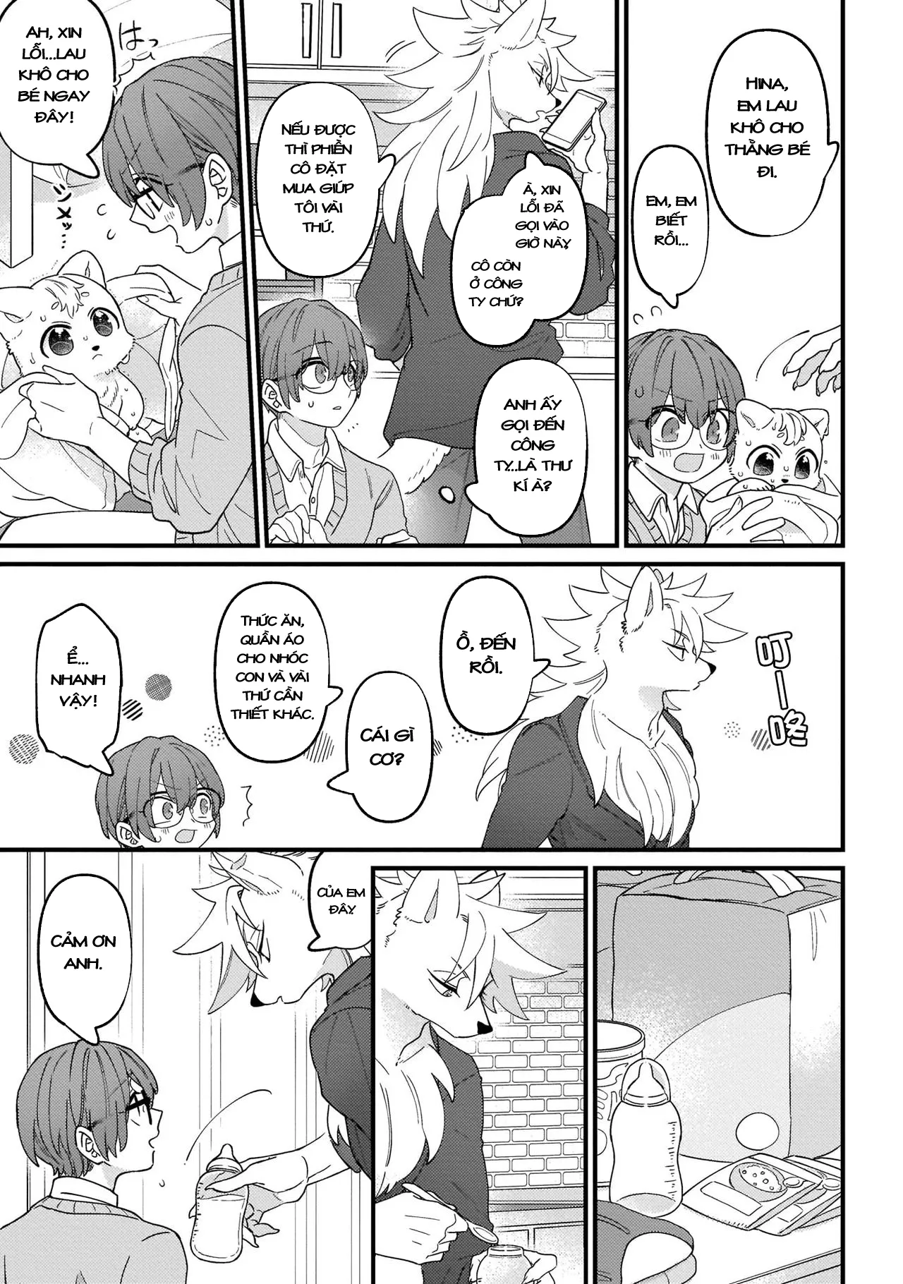 HentaiVN.net - Ảnh 10 - Trở thành gia đình với thú nhân [High Spec na Juujin ni Otosaremashita] - Chap 3