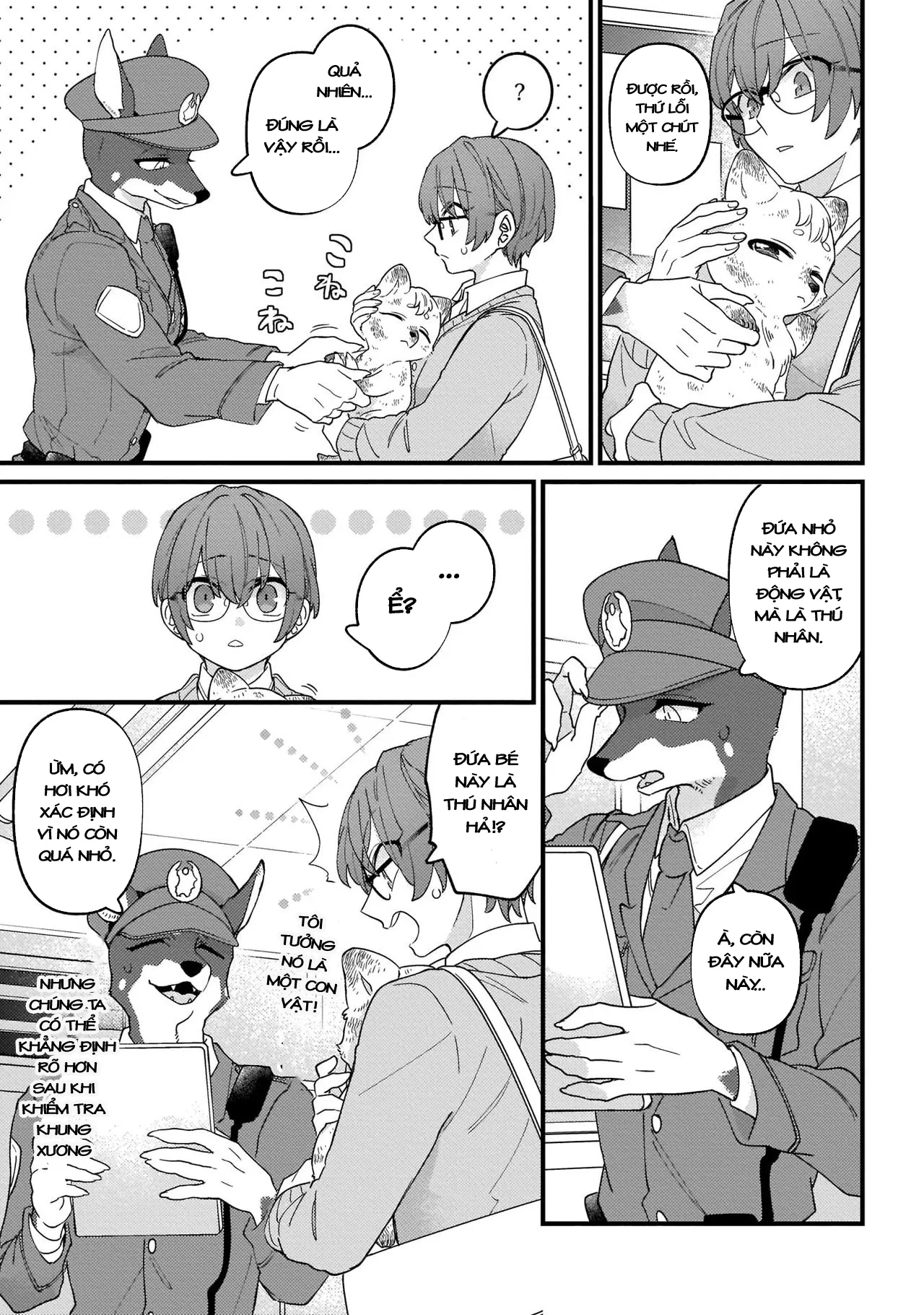 HentaiVN.net - Ảnh 4 - Trở thành gia đình với thú nhân [High Spec na Juujin ni Otosaremashita] - Chap 3