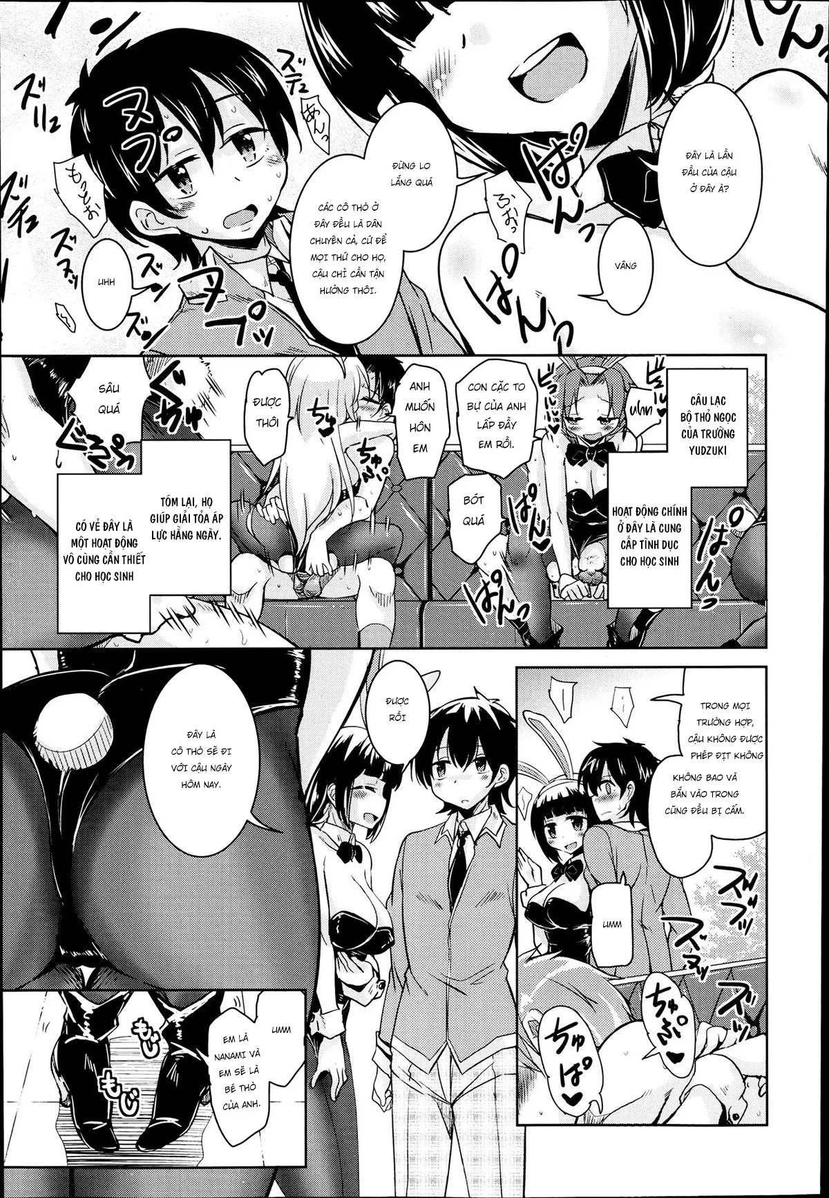 HentaiVN.net - Ảnh 5 - Câu lạc bộ thỏ ngọc dâm đãng [Houkago no Sangatsu Usagi-tachi] - Chap 1