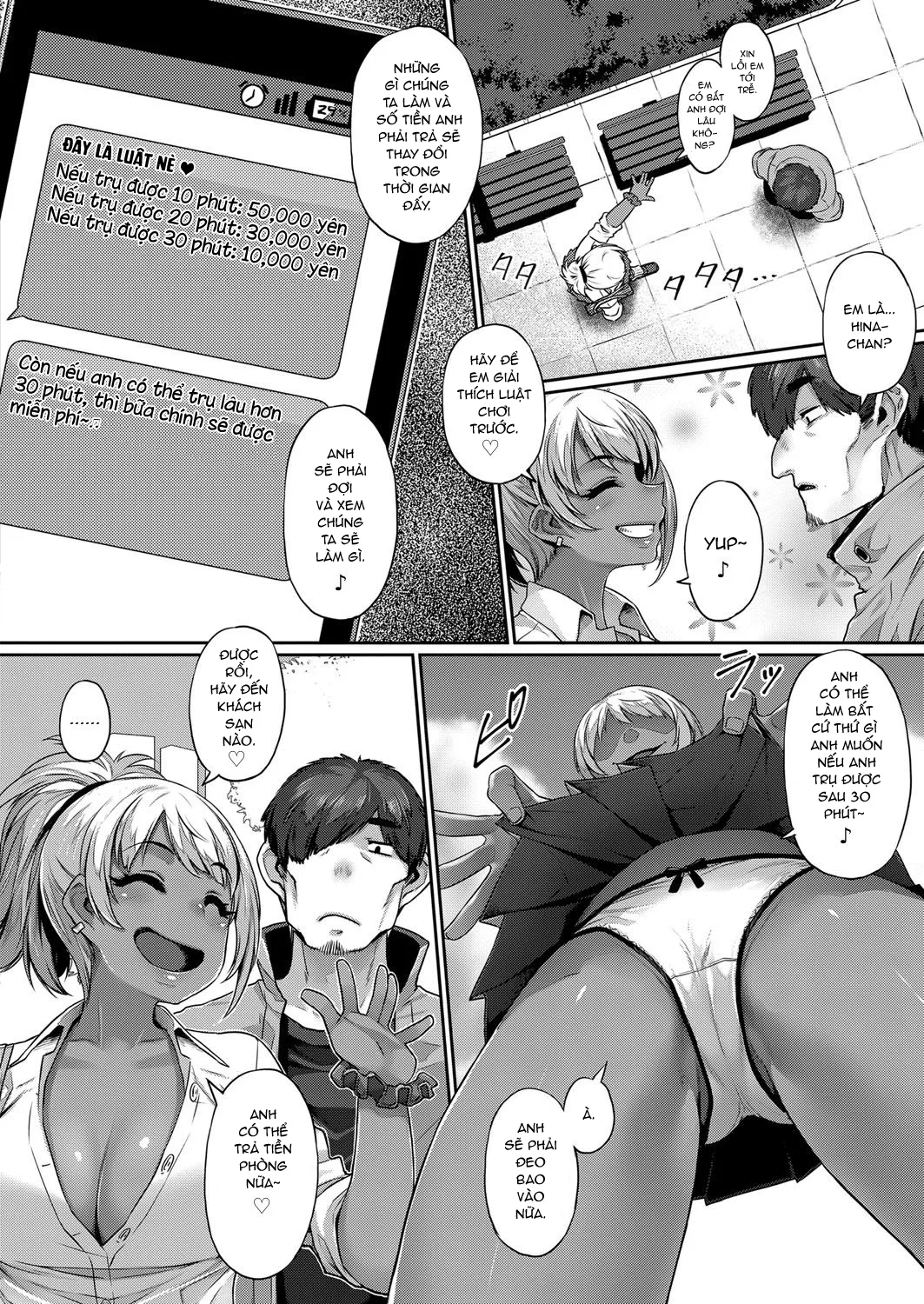 HentaiVN.net - Ảnh 5 - Con bitch tham tiền gặp phải thanh niên cứng [Hina's Game ; Hina Asobi ; ヒナ遊び] - Chap 1