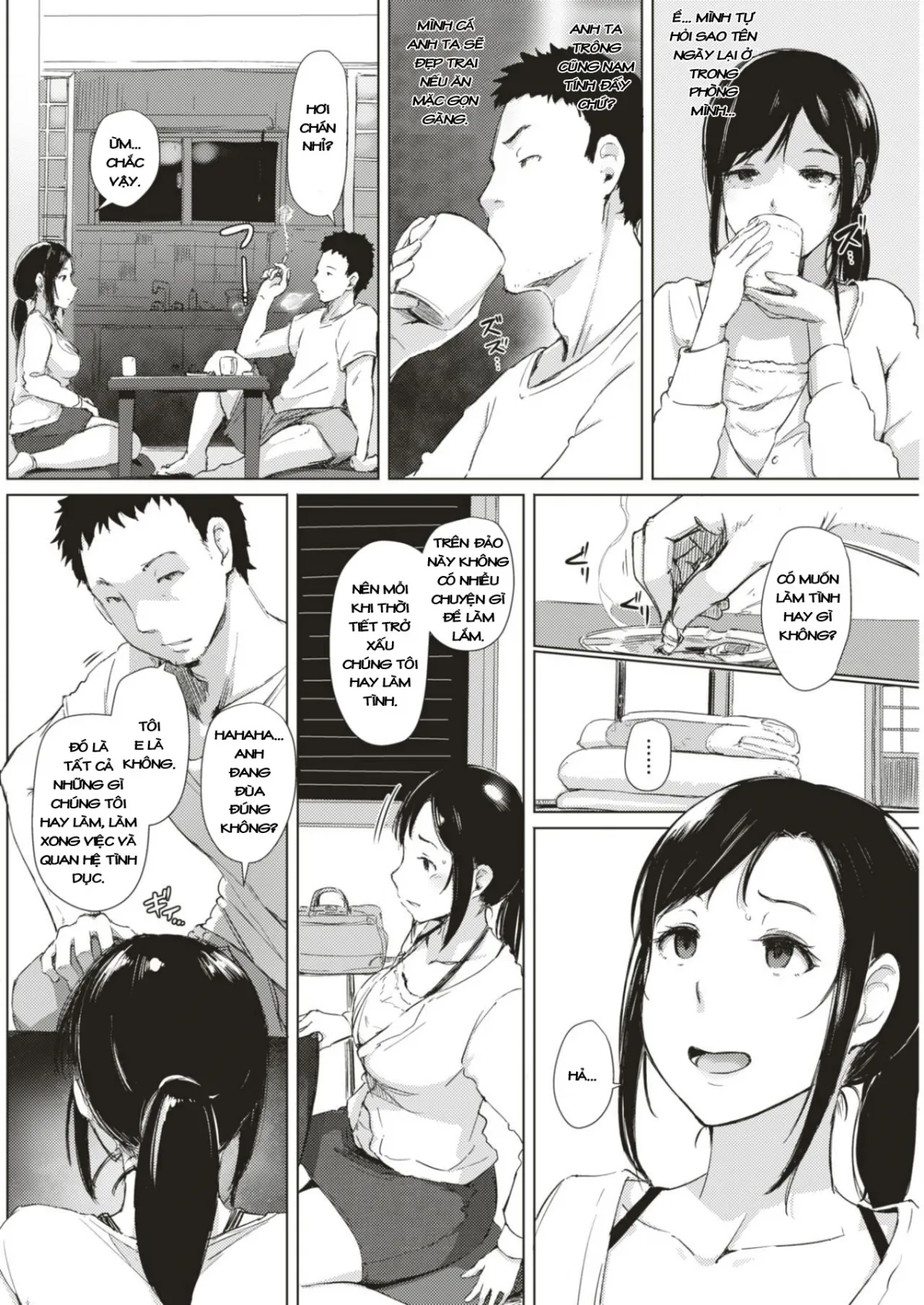 HentaiVN.net - Ảnh 4 - Cô Dâu Dưới Cơn Bão... [Taifuu Ikka; 台風一嫁] - Chap 1