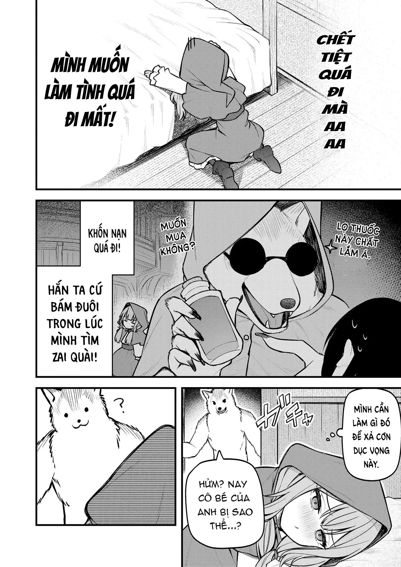 HentaiVN.net - Ảnh 10 - Cô bé quàng khăn đỏ và con sói bất tử [Akazukin to Fujimi no Ookami-san Zenpen ; Little Red Riding Hood and the Immortal Wolf] - Chap 1