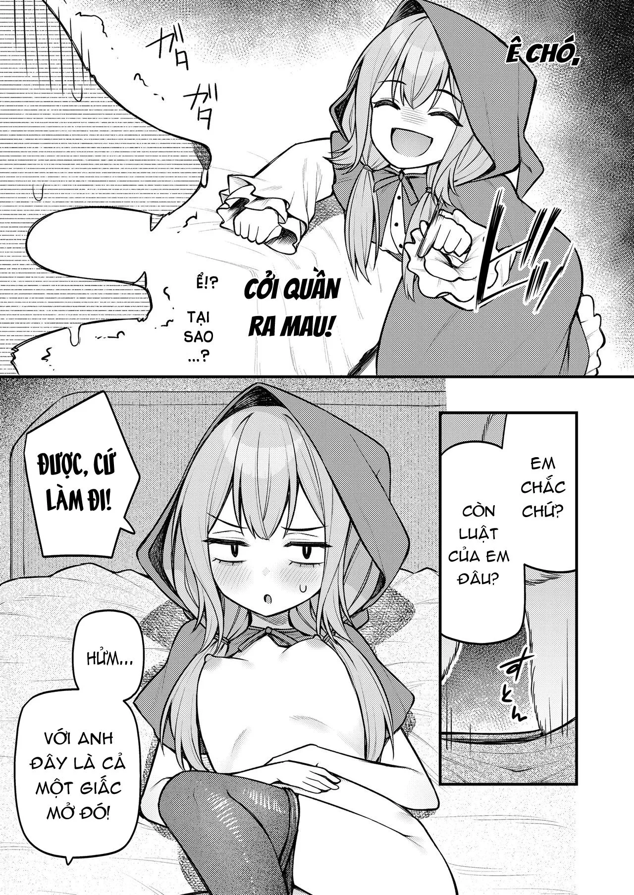 HentaiVN.net - Ảnh 11 - Cô bé quàng khăn đỏ và con sói bất tử [Akazukin to Fujimi no Ookami-san Zenpen ; Little Red Riding Hood and the Immortal Wolf] - Chap 1