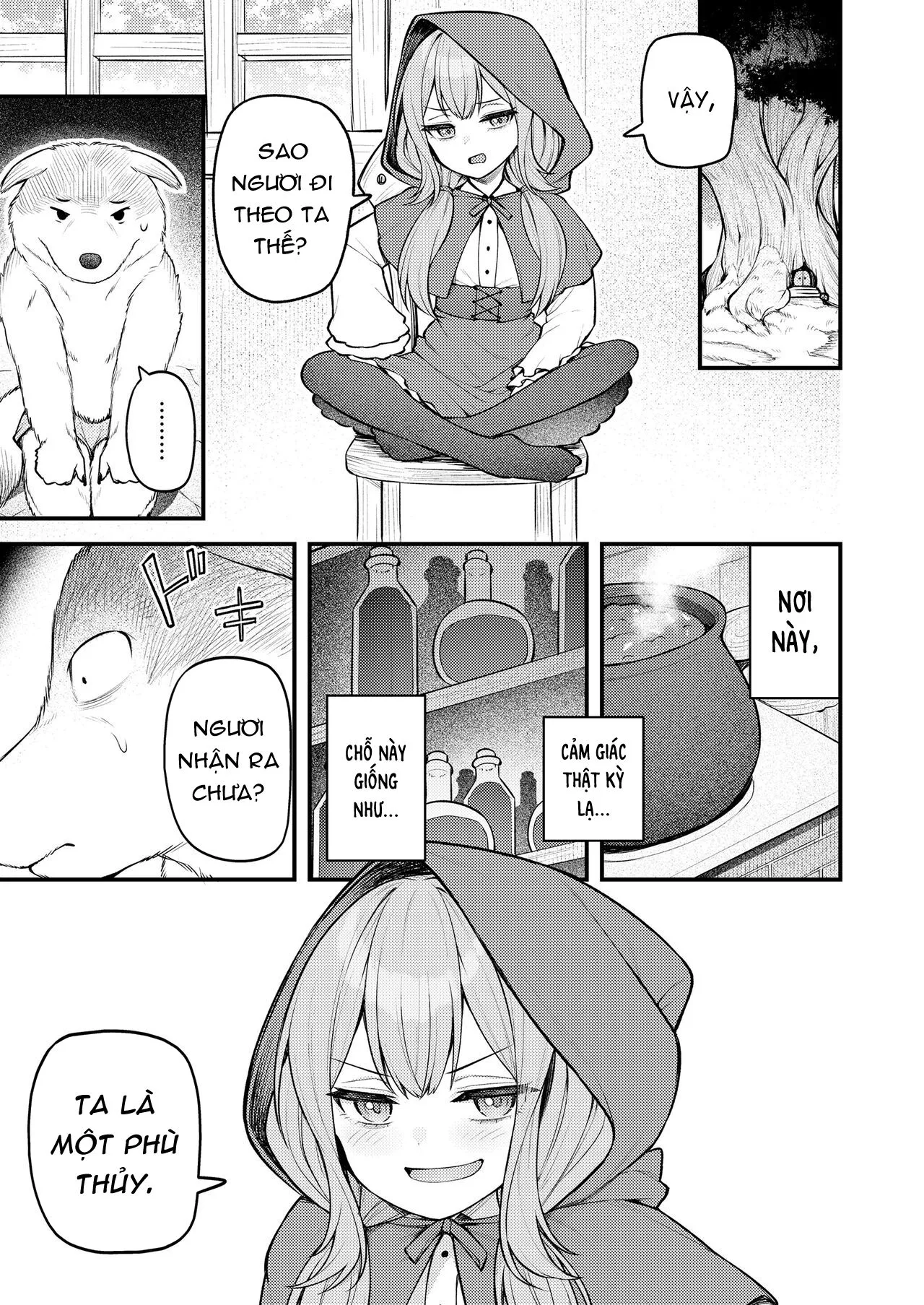 HentaiVN.net - Ảnh 3 - Cô bé quàng khăn đỏ và con sói bất tử [Akazukin to Fujimi no Ookami-san Zenpen ; Little Red Riding Hood and the Immortal Wolf] - Chap 1