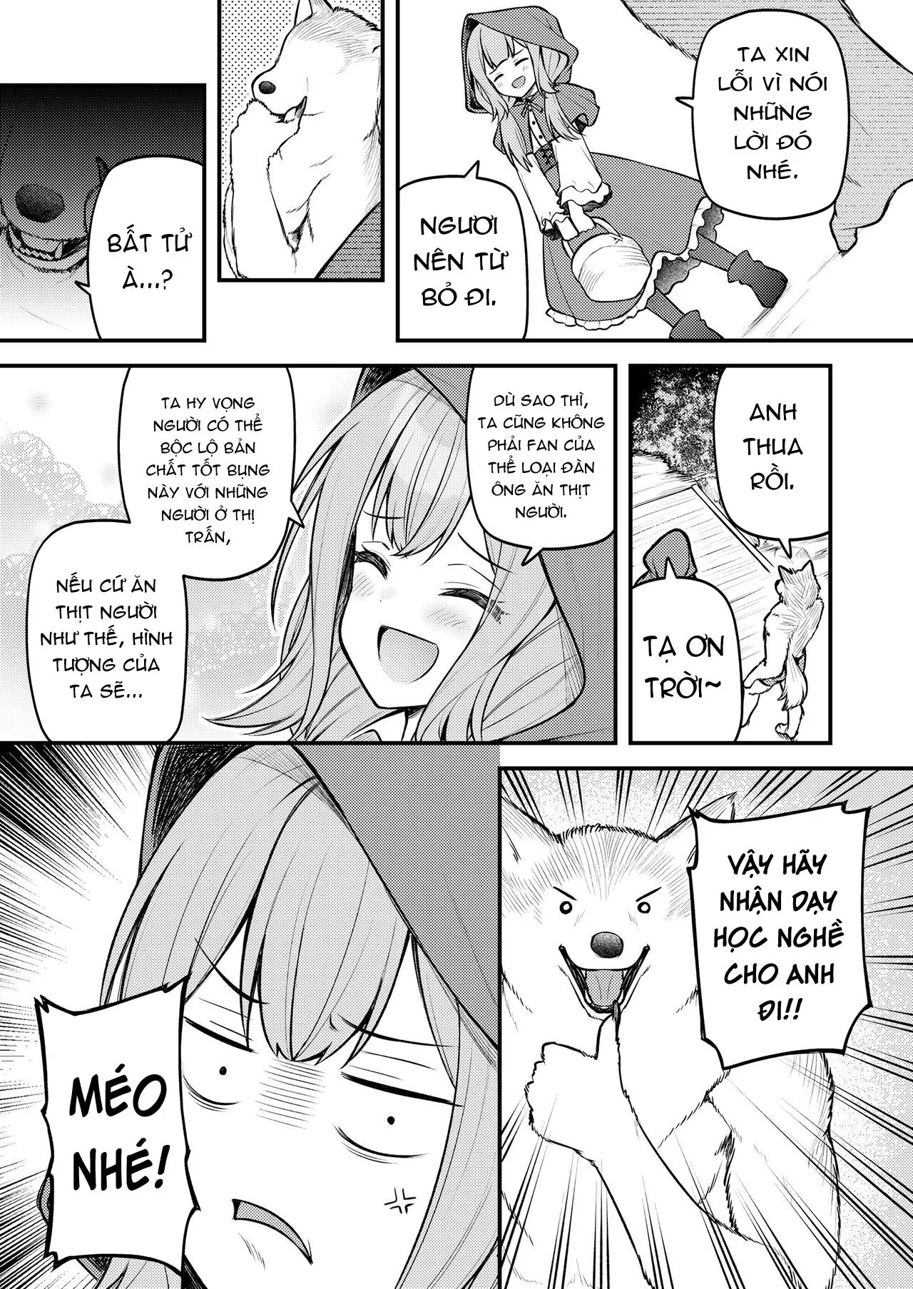 HentaiVN.net - Ảnh 7 - Cô bé quàng khăn đỏ và con sói bất tử [Akazukin to Fujimi no Ookami-san Zenpen ; Little Red Riding Hood and the Immortal Wolf] - Chap 1