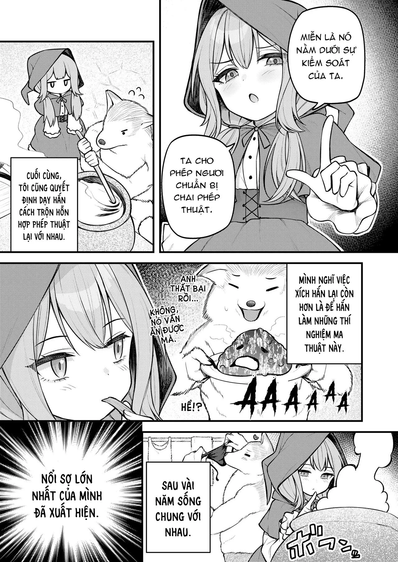 HentaiVN.net - Ảnh 9 - Cô bé quàng khăn đỏ và con sói bất tử [Akazukin to Fujimi no Ookami-san Zenpen ; Little Red Riding Hood and the Immortal Wolf] - Chap 1