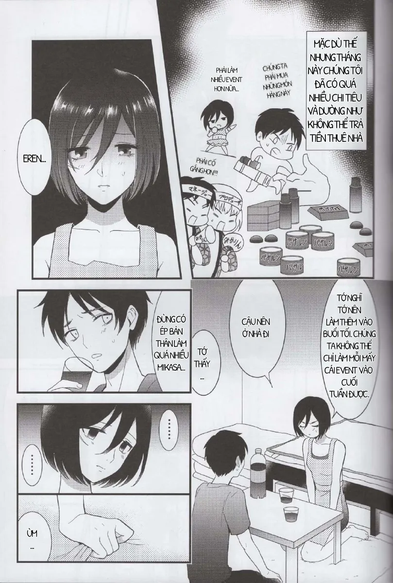 HentaiVN.net - Ảnh 4 - EreMika Yojouhan [[ポリたべ。 (知萩ごまめ)] エレミカ四畳半 (進撃の巨人), [Poritabe. (Shirihagi Gomame)] EreMika Yojouhan (Shingeki no Kyojin)] - Chap 1