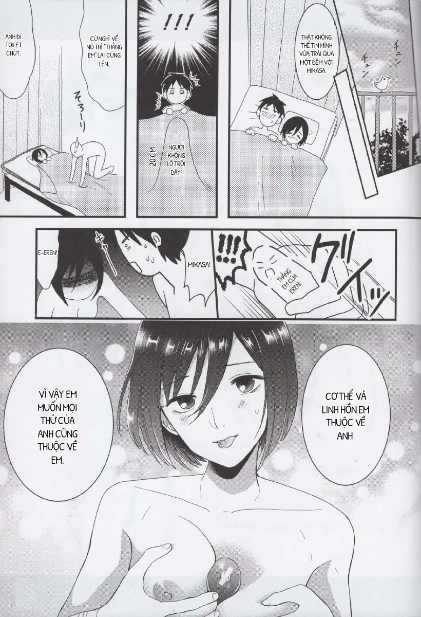 HentaiVN.net - Ảnh 30 - EreMika Yojouhan [[ポリたべ。 (知萩ごまめ)] エレミカ四畳半 (進撃の巨人), [Poritabe. (Shirihagi Gomame)] EreMika Yojouhan (Shingeki no Kyojin)] - Chap 2