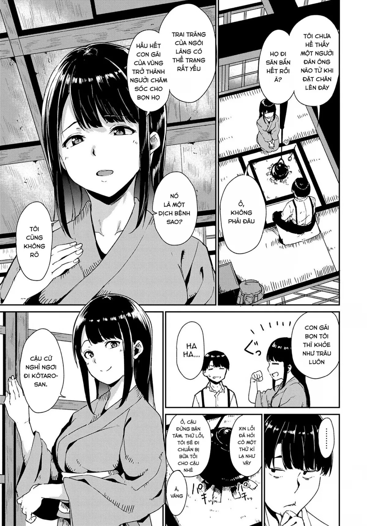 HentaiVN.net - Ảnh 5 - Qua Đêm Ở Ngôi Làng Kì Quái [Yamitsuki Mura Daiichiya] - Chap 1