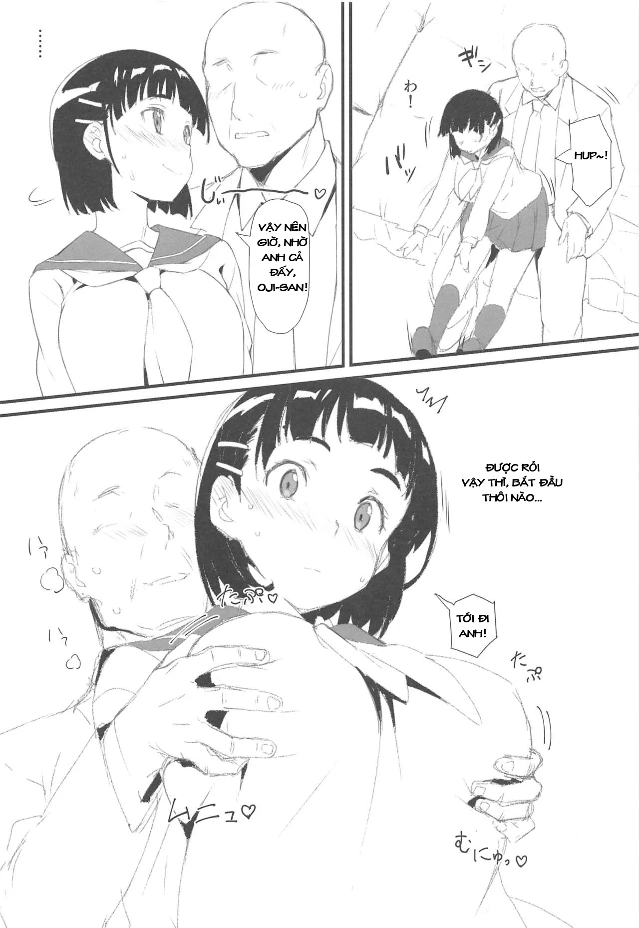 HentaiVN.net - Ảnh 10 - Suguha và ông chú đẹp zai~ [Suguha to Oji-san, Oji-san's visit to Suguha's bedroom] - Chap 1