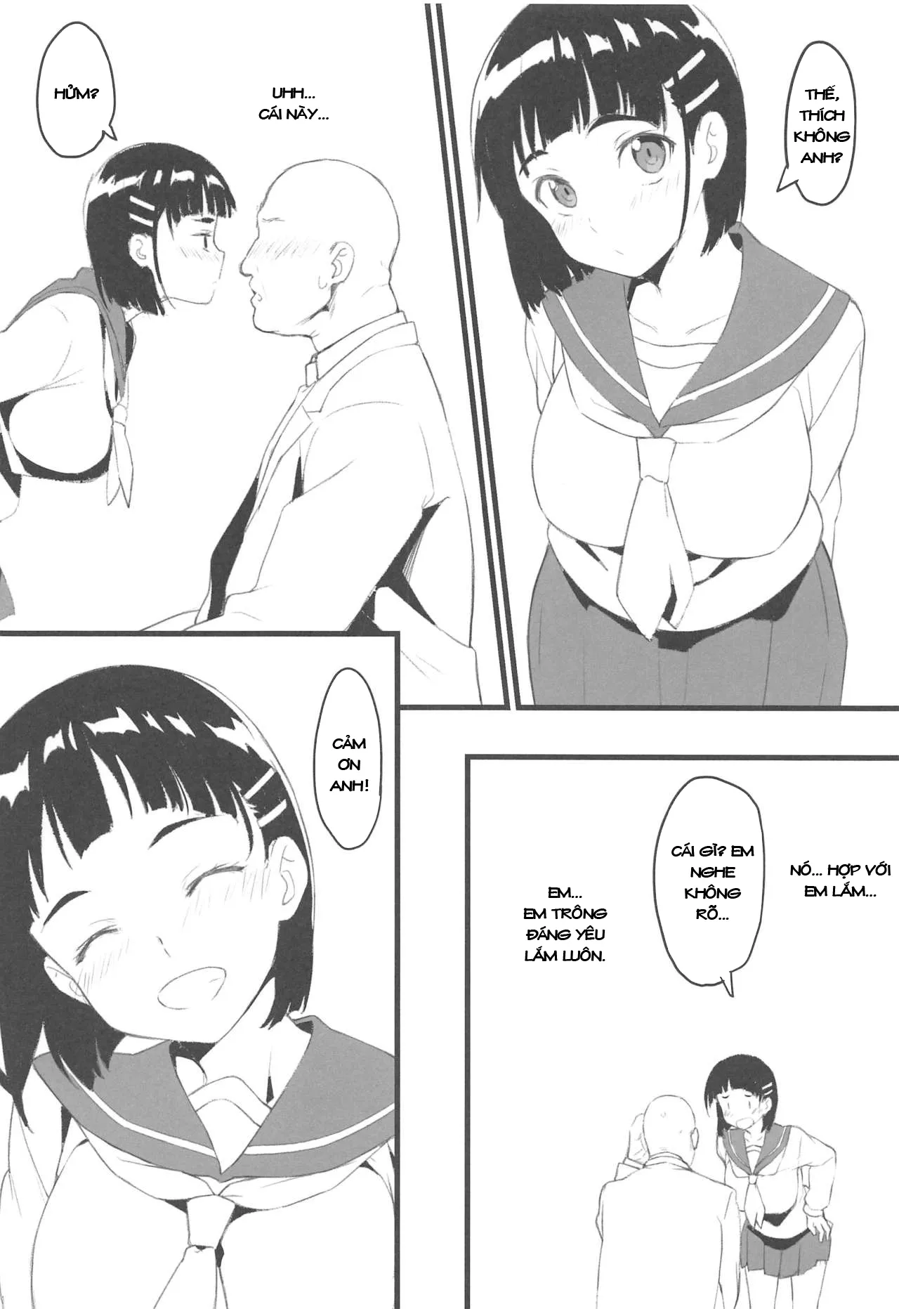 HentaiVN.net - Ảnh 4 - Suguha và ông chú đẹp zai~ [Suguha to Oji-san, Oji-san's visit to Suguha's bedroom] - Chap 1