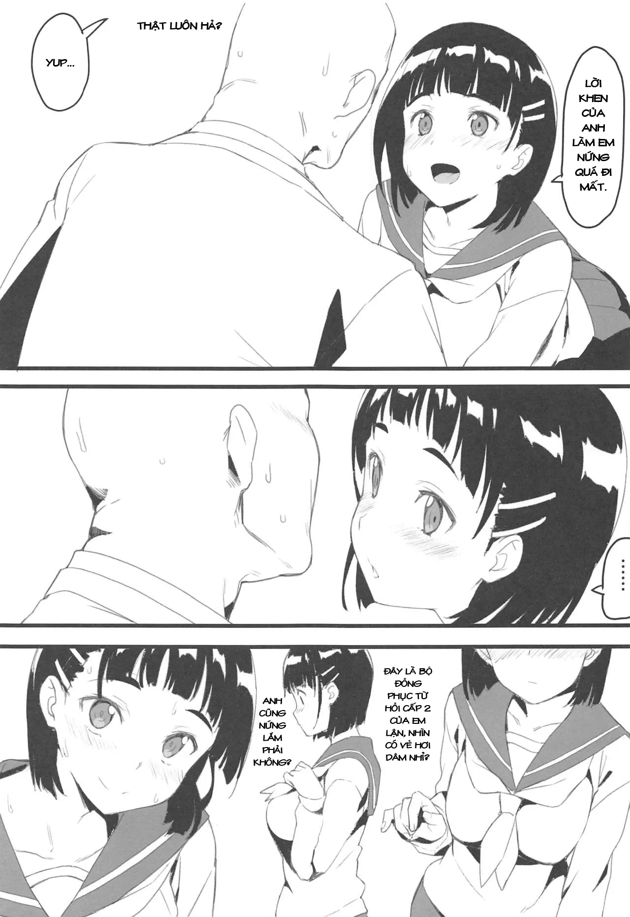 HentaiVN.net - Ảnh 5 - Suguha và ông chú đẹp zai~ [Suguha to Oji-san, Oji-san's visit to Suguha's bedroom] - Chap 1