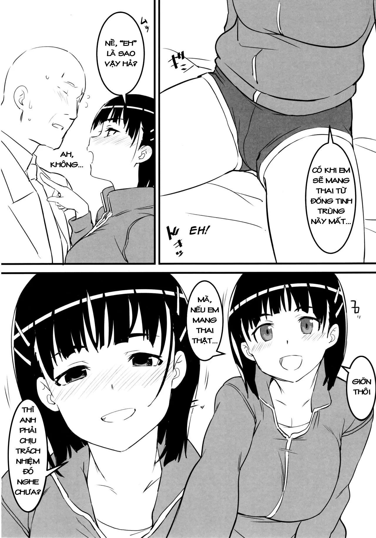 HentaiVN.net - Ảnh 20 - Suguha và ông chú đẹp zai~ [Suguha to Oji-san, Oji-san's visit to Suguha's bedroom] - Chap 2