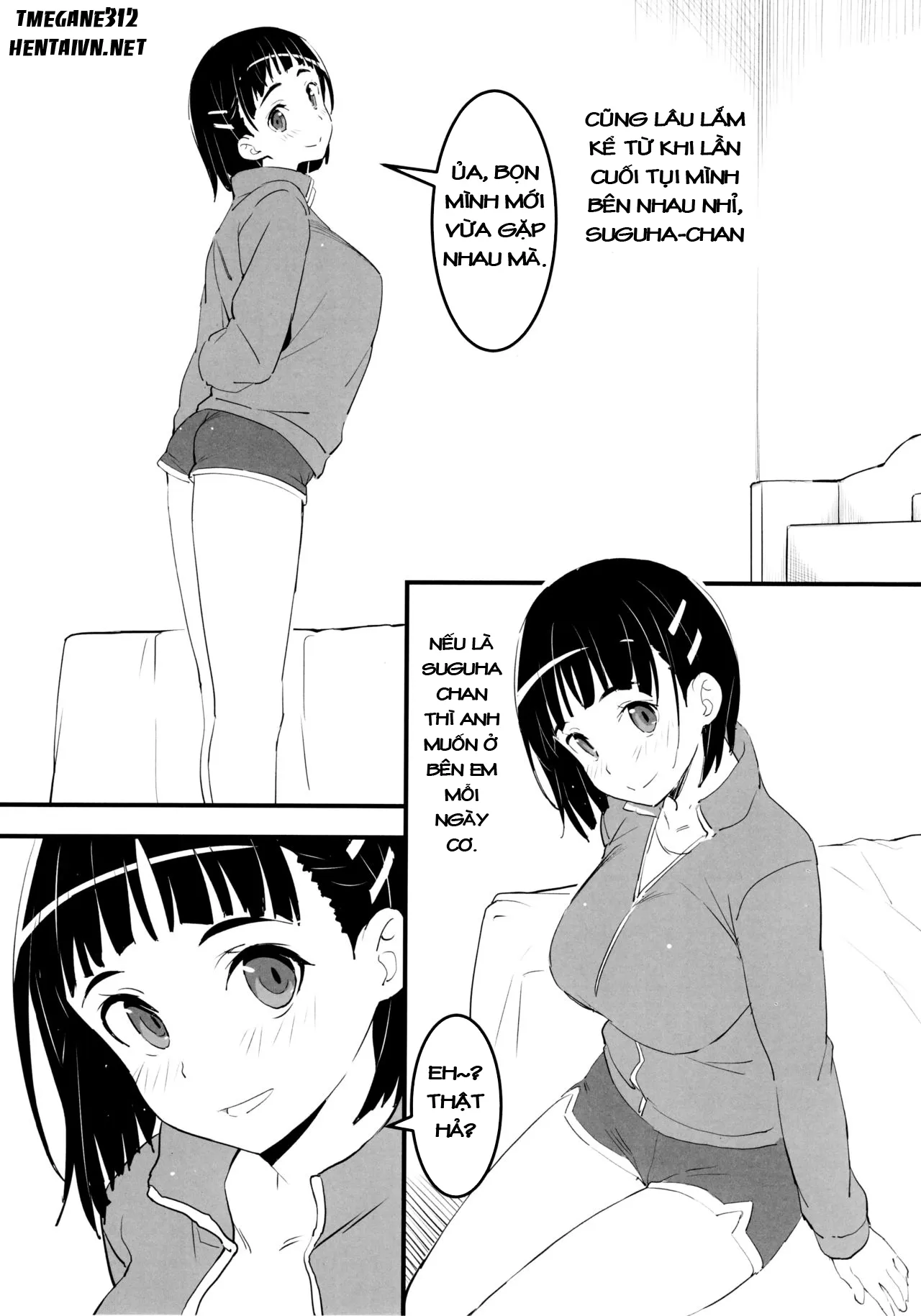 HentaiVN.net - Ảnh 3 - Suguha và ông chú đẹp zai~ [Suguha to Oji-san, Oji-san's visit to Suguha's bedroom] - Chap 2