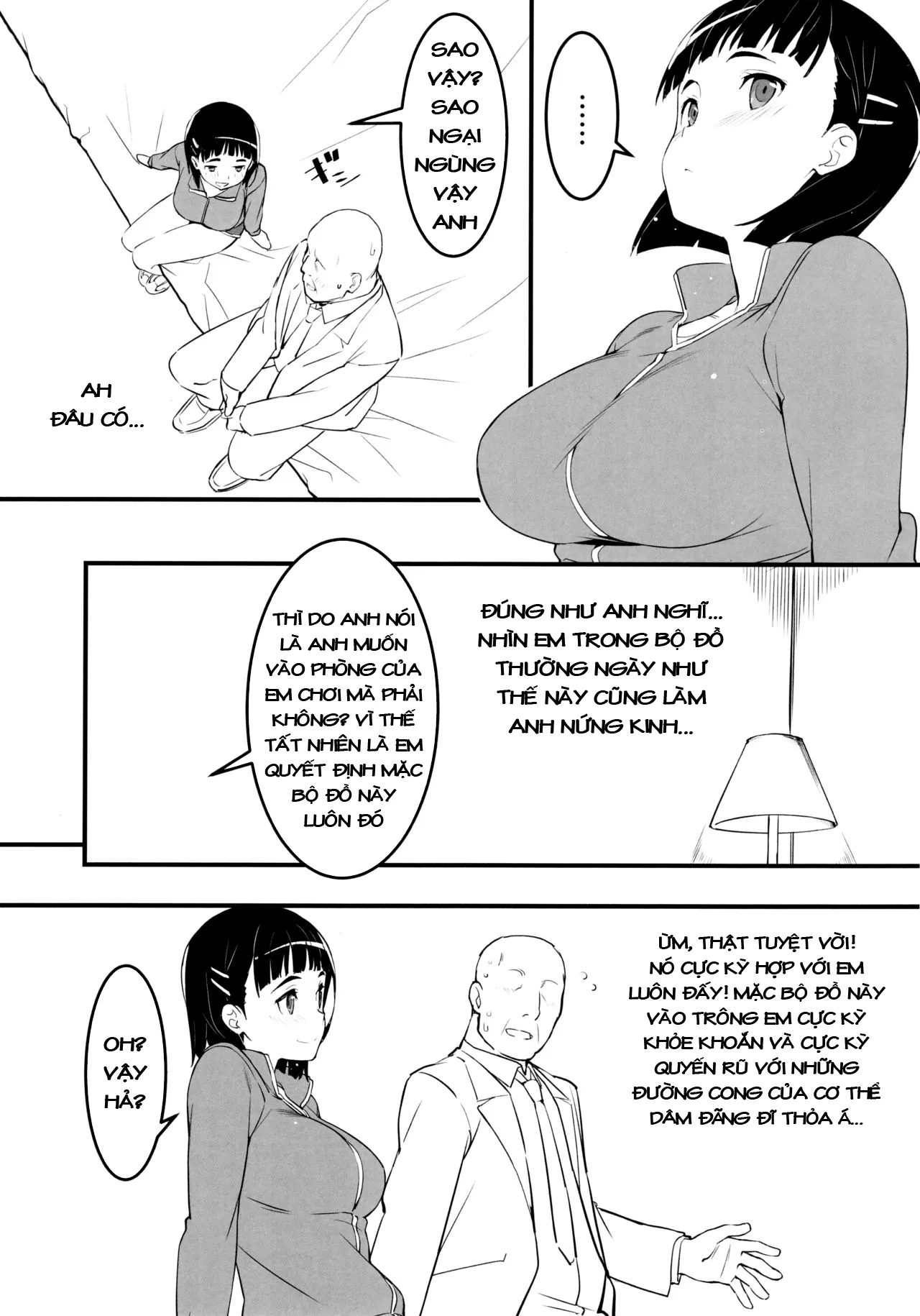 HentaiVN.net - Ảnh 5 - Suguha và ông chú đẹp zai~ [Suguha to Oji-san, Oji-san's visit to Suguha's bedroom] - Chap 2