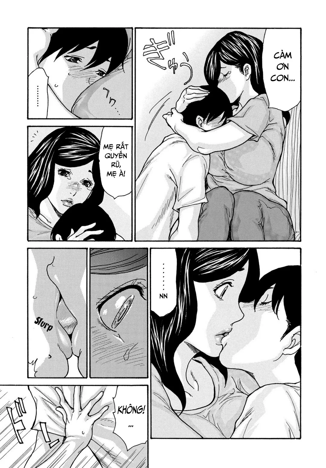 HentaiVN.net - Ảnh 14 - Cơn say của mẹ [Kaasan no Yoigokochi; Mother's Intoxication] - Chap 1