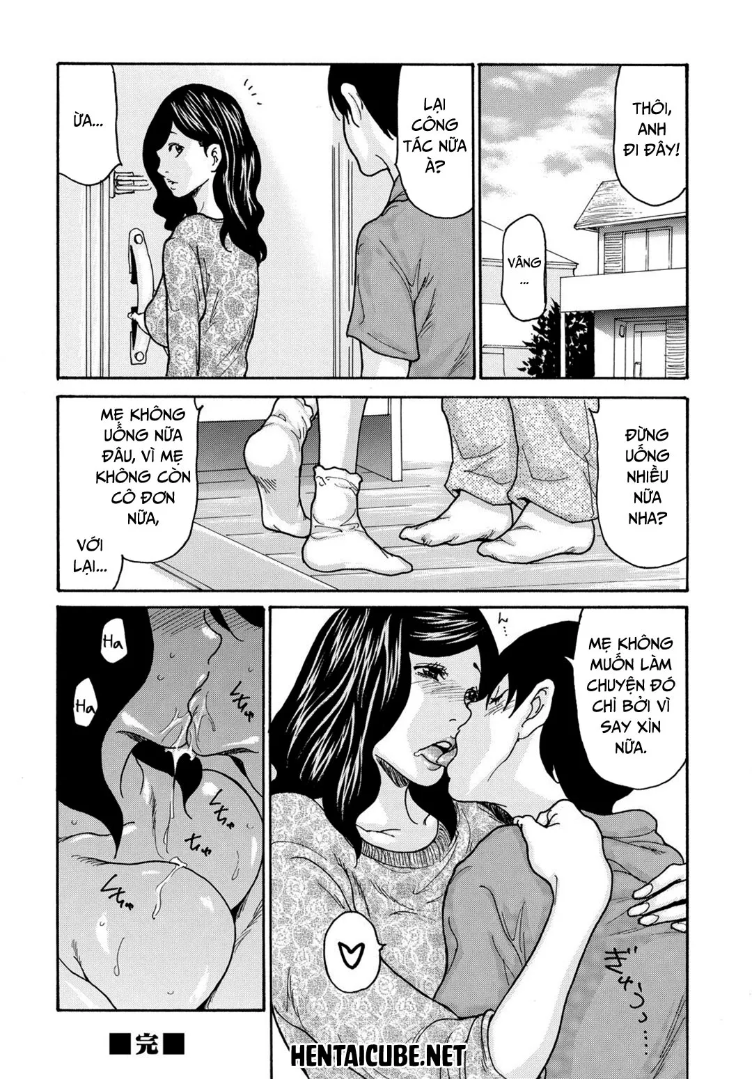 HentaiVN.net - Ảnh 23 - Cơn say của mẹ [Kaasan no Yoigokochi; Mother's Intoxication] - Chap 1