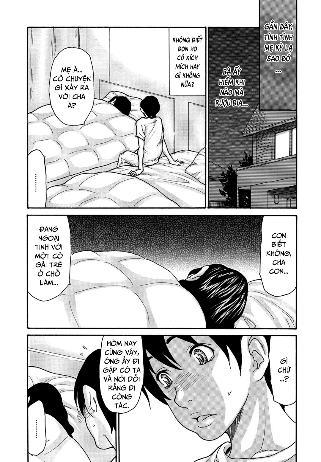 HentaiVN.net - Ảnh 4 - Cơn say của mẹ [Kaasan no Yoigokochi; Mother's Intoxication] - Chap 1
