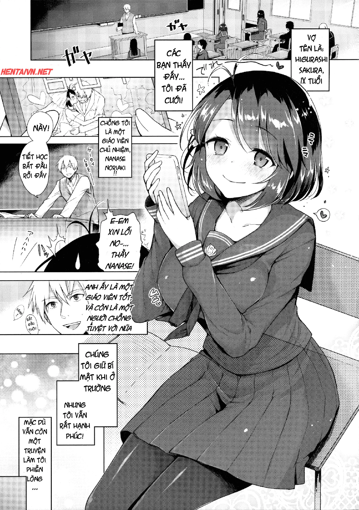 HentaiVN.net - Ảnh 5 - JK Yome Sakura no Kagai Jugyou - Chap 1