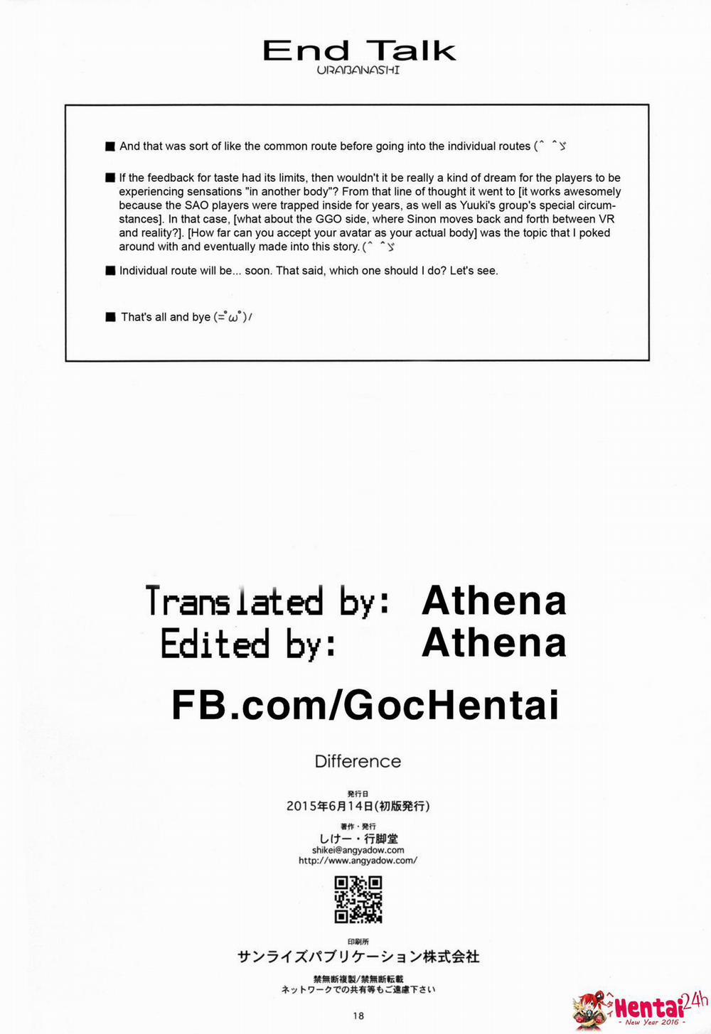 HentaiVN.net - Ảnh 19 - Difference (Sword Art Online) [Difference (ソードアート・オンライン)] - Chap 1