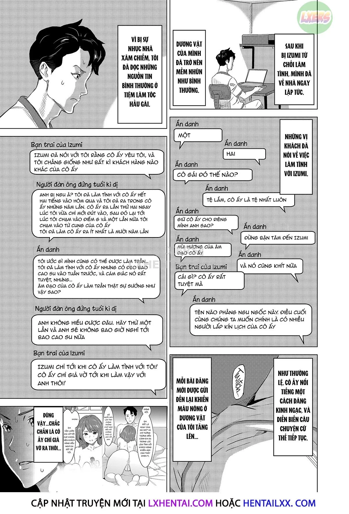 HentaiVN.net - Ảnh 11 - Tôi bắt vợ tôi làm việc tại nhà thổ - Chap 2