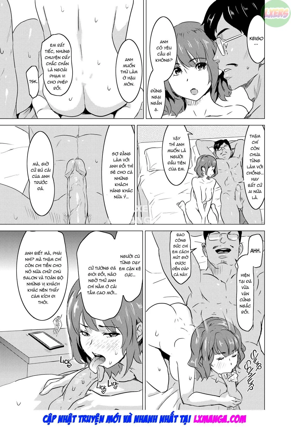 HentaiVN.net - Ảnh 25 - Tôi bắt vợ tôi làm việc tại nhà thổ - Chap 3