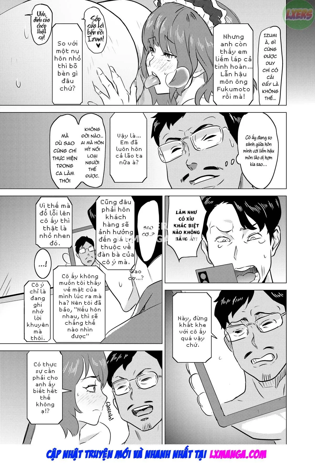 HentaiVN.net - Ảnh 29 - Tôi bắt vợ tôi làm việc tại nhà thổ - Chap 3