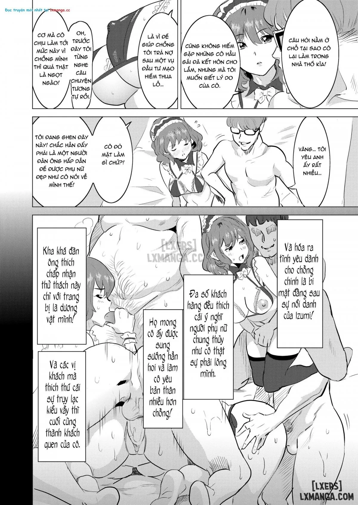 HentaiVN.net - Ảnh 10 - Tôi bắt vợ tôi làm việc tại nhà thổ - Chap 4