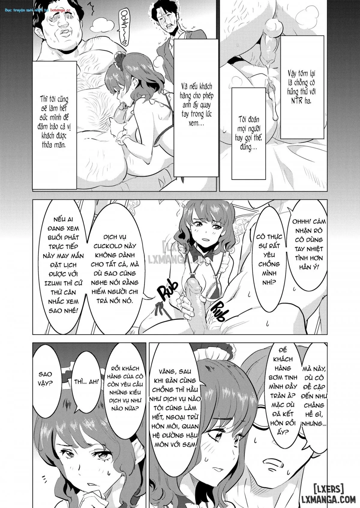 HentaiVN.net - Ảnh 12 - Tôi bắt vợ tôi làm việc tại nhà thổ - Chap 4