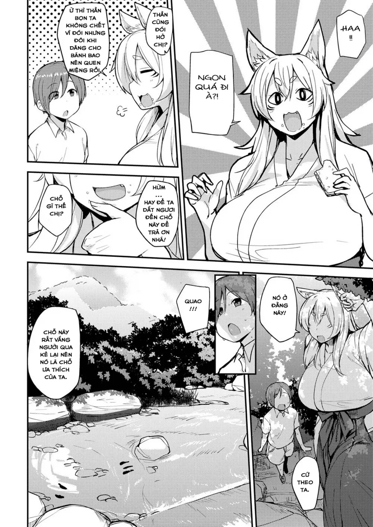 HentaiVN.net - Ảnh 5 - Ý Trời Dẫn Mi Đến Miếu Đền Của Ta! [A Godly Summer Vacation] - Chap 1
