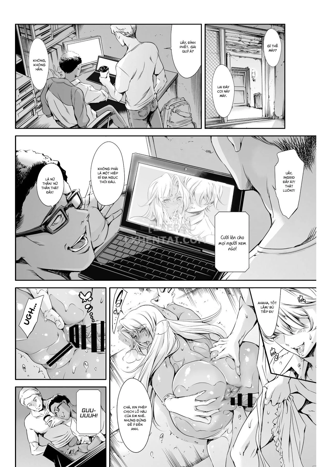 HentaiVN.net - Ảnh 16 - THE LUCKY HOLE Makai Kishi-sama wa Bokura no Onaho - Chap 1