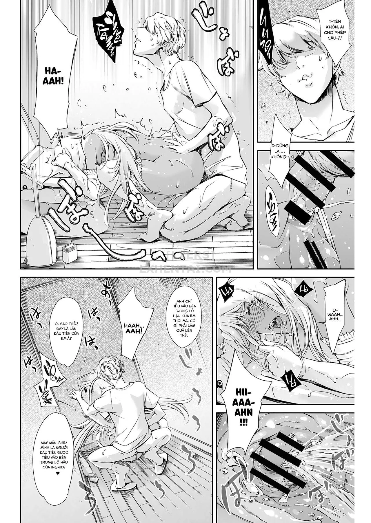 HentaiVN.net - Ảnh 8 - THE LUCKY HOLE Makai Kishi-sama wa Bokura no Onaho - Chap 1