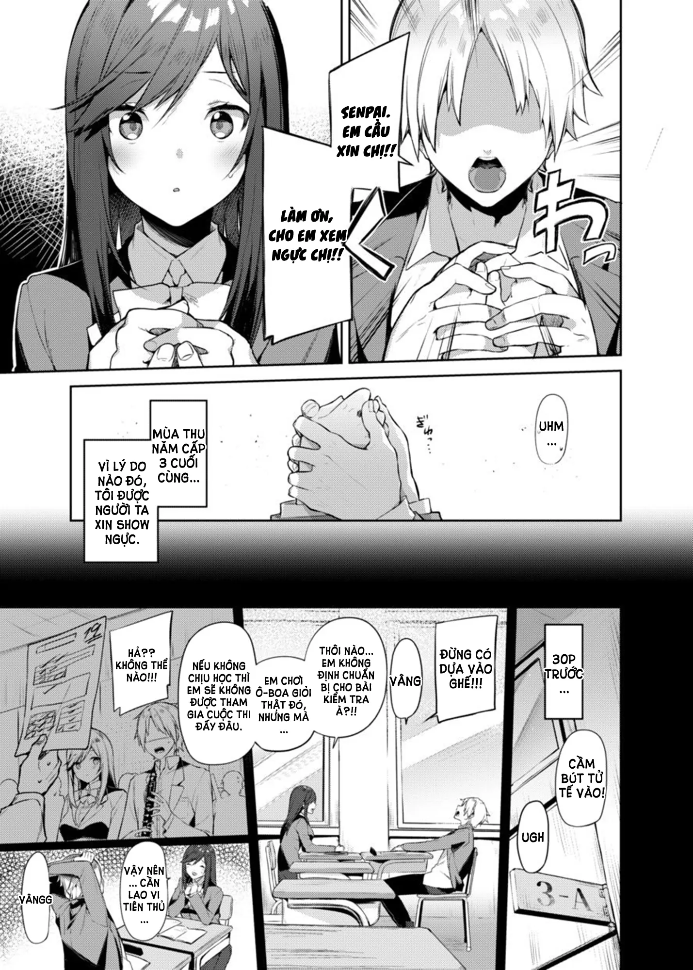 HentaiVN.net - Ảnh 3 - Senpai! Motto Ore Ni Gohoubi Kudasai! - Chap 1
