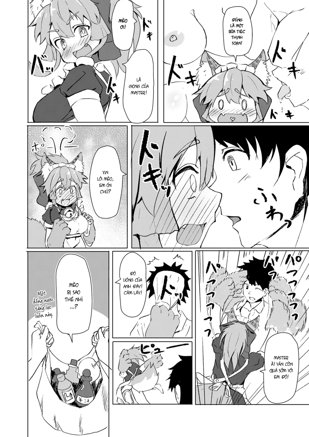HentaiVN.net - Ảnh 6 - Nàng mèo động dục [Hatsujou Cat ni Geki Shiborare, I wanna be drained by a cat in heat!] - Chap 1